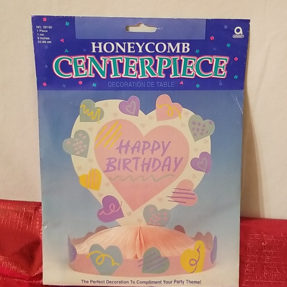 🎁4/ $10🎁❗Happy Birthday Honeycomb Centerpiece